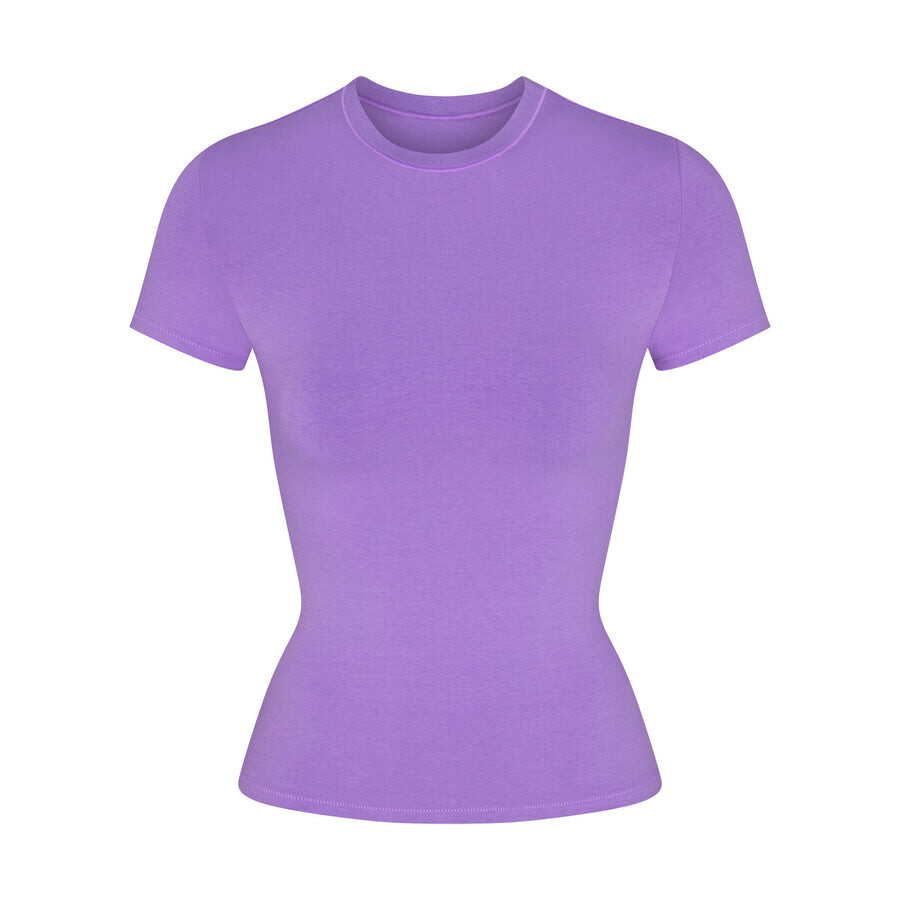

Футболка SKIMS Cotton Jersey, цвет Ultra Violet