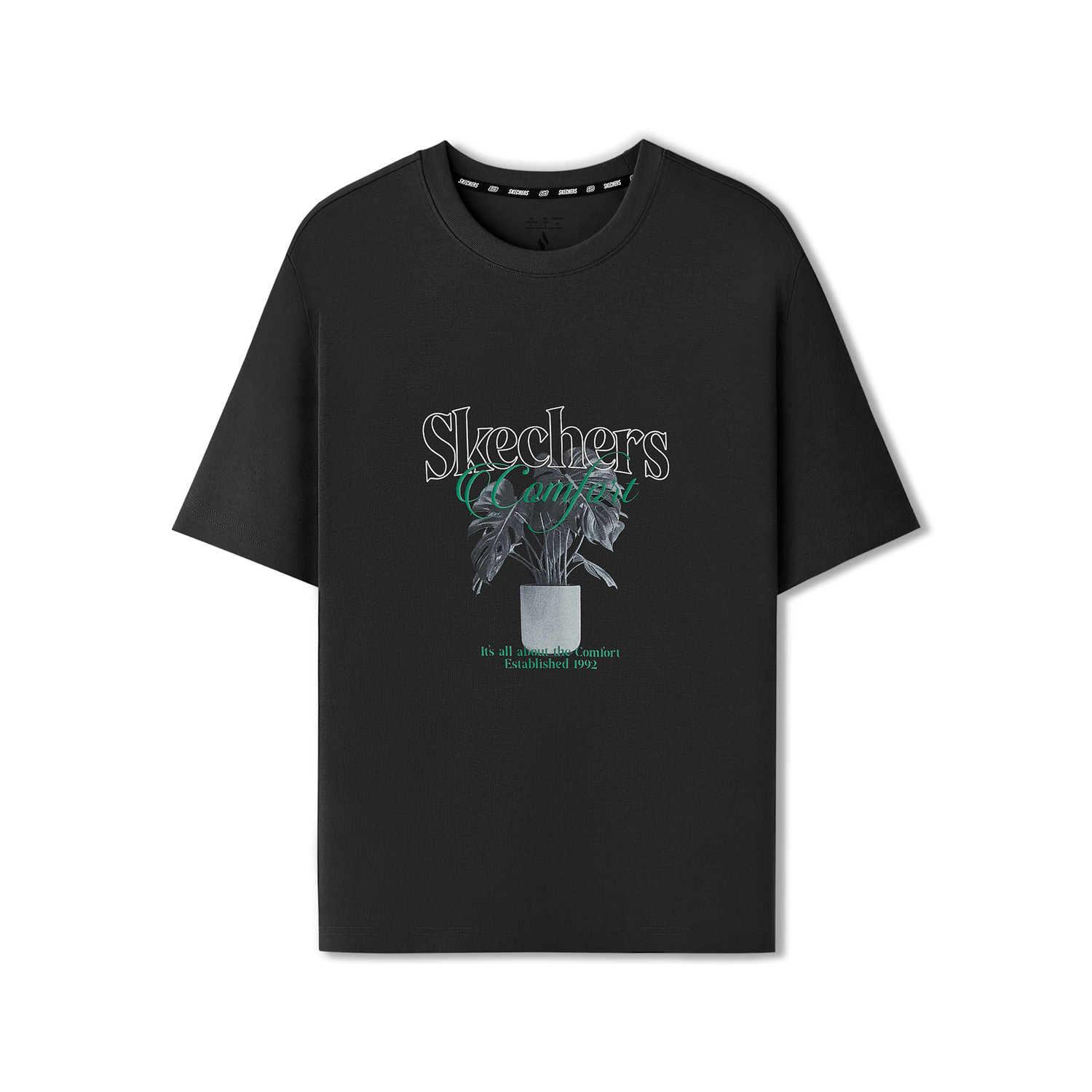 

Skechers Футболка унисекс угольно-черная Carbon Black, Черный, Skechers Футболка унисекс угольно-черная Carbon Black