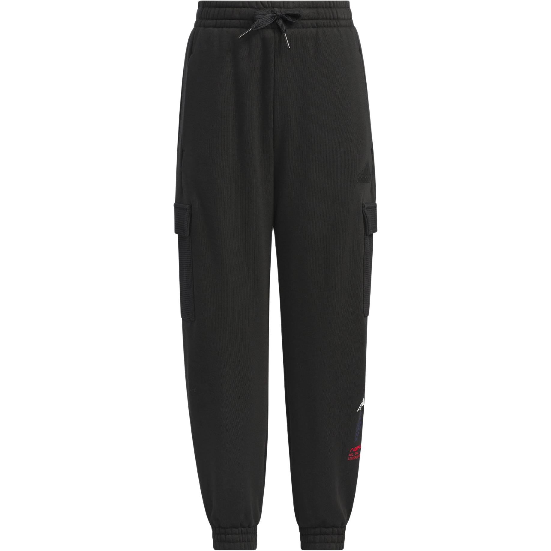 Adidas Детские вязаные спортивные штаны для детей 3-7 лет Black — фото 3