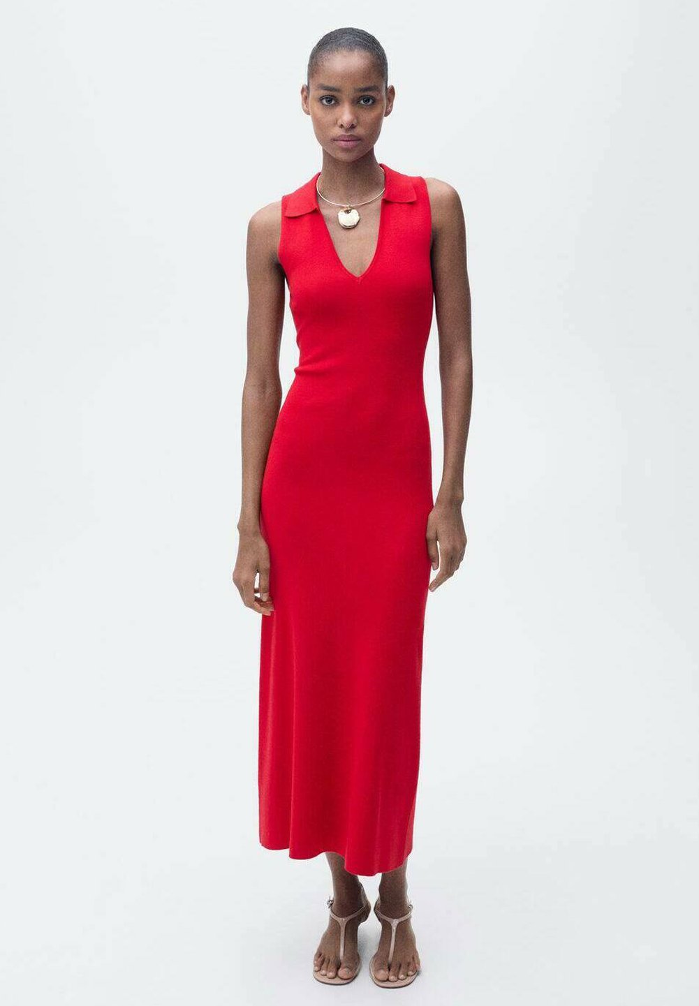 

Платье-джемпер Shift dress Mango, красный
