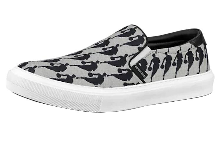 Слипоны Louis Vuitton x NBA Trocadero Slip On, серо-черный
