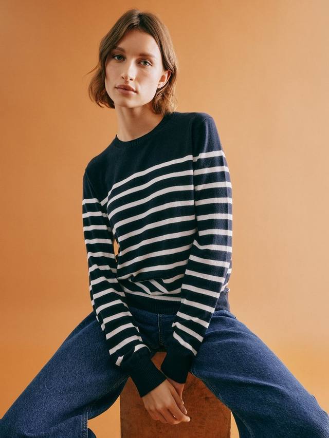 

Полосатый легкий джемпер Albaray, Navy