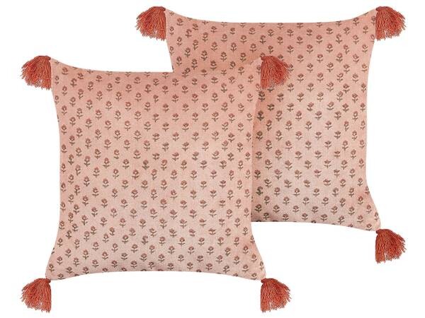

Подушка Beliani 2 шт RUMHORA, 45x45x45 см, розовый
