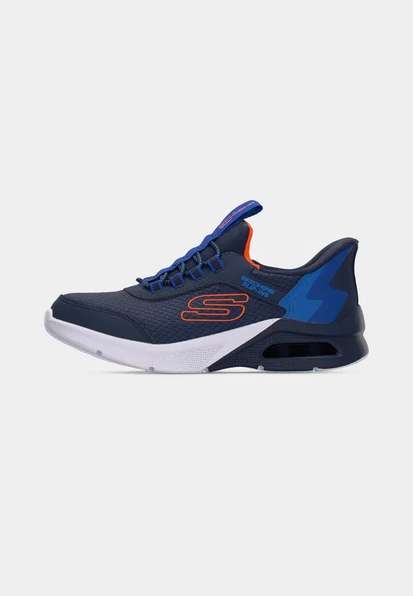 Кроссовки Skechers Microspec Max, темно-синий/голубой/оранжевый — фото 2