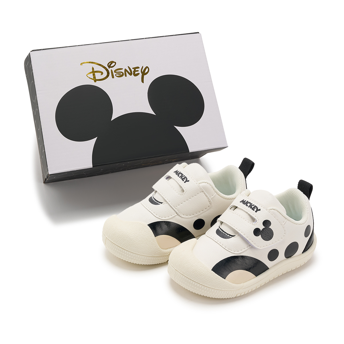 Кроссовки детские Микки для детей 3-7 лет Disney, бежевый/черный — фото 2