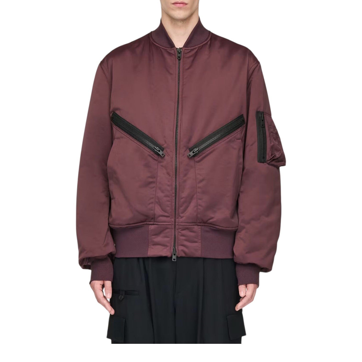 Куртка-бомбер Adidas Y-3 Oversized Jacket 'Shadow Maroon' — фото 3