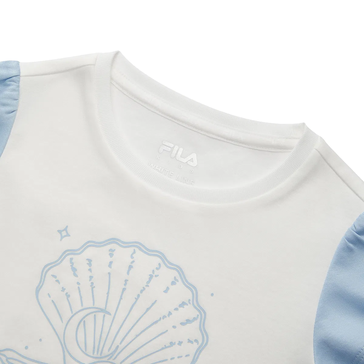 Футболка с коротким рукавом Cloud White Kids' FILA KIDS — фото 4