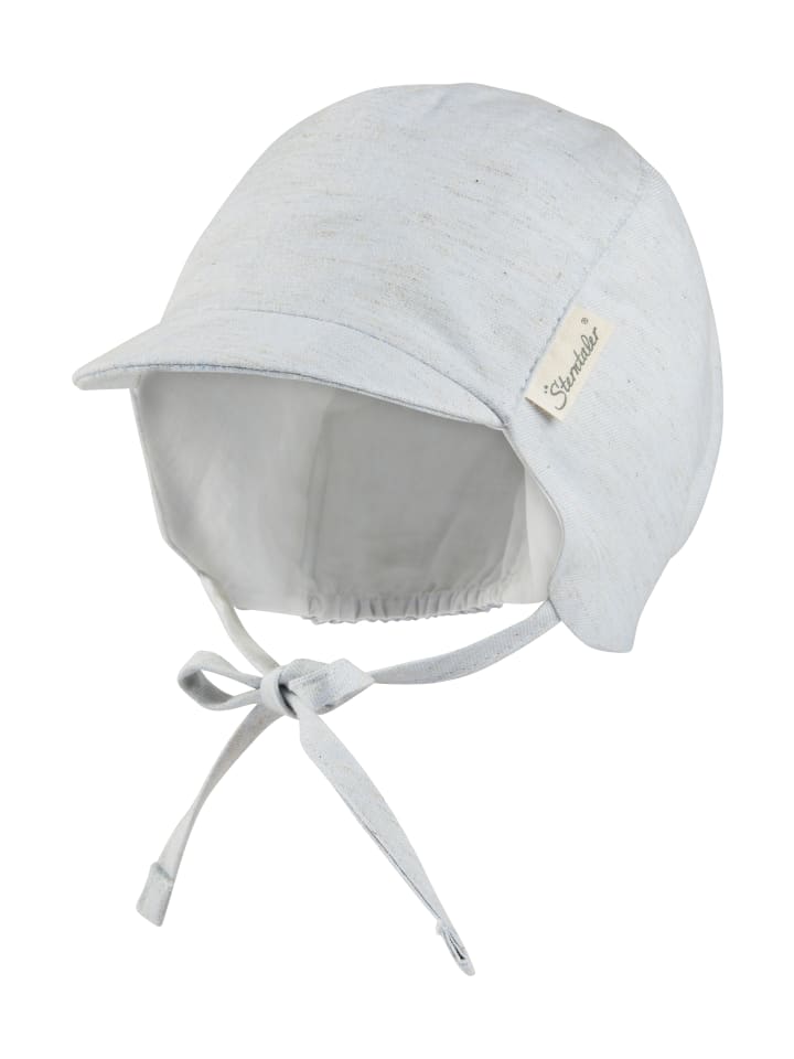 

Sterntaler Серая меланжевая кепка с козырьком синего цвета