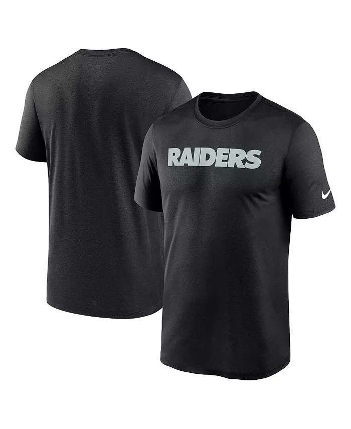 

Мужская черная футболка Las Vegas Raiders Primetime Legend Wordmark Performance Nike