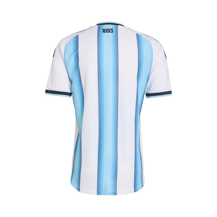 Домашняя футболка Adidas Argentina 26, аутентичная, цвет белый/голубой/светло-голубой — фото 2