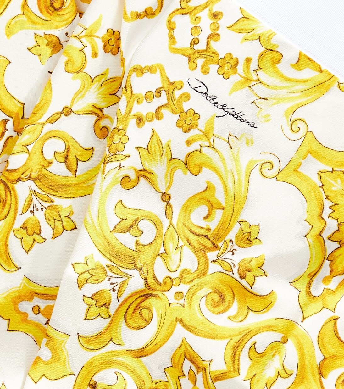 Леггинсы из джерси с добавлением хлопка и майолики Dolce&Gabbana Kids, Mix Maiolica Giallo — фото 3