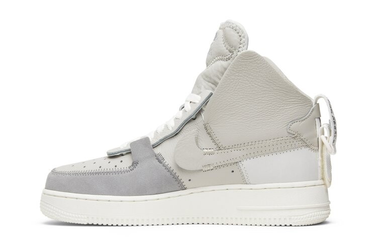Кроссовки Nike PSNY x Air Force 1 High 'Matte Silver', серый — фото 3