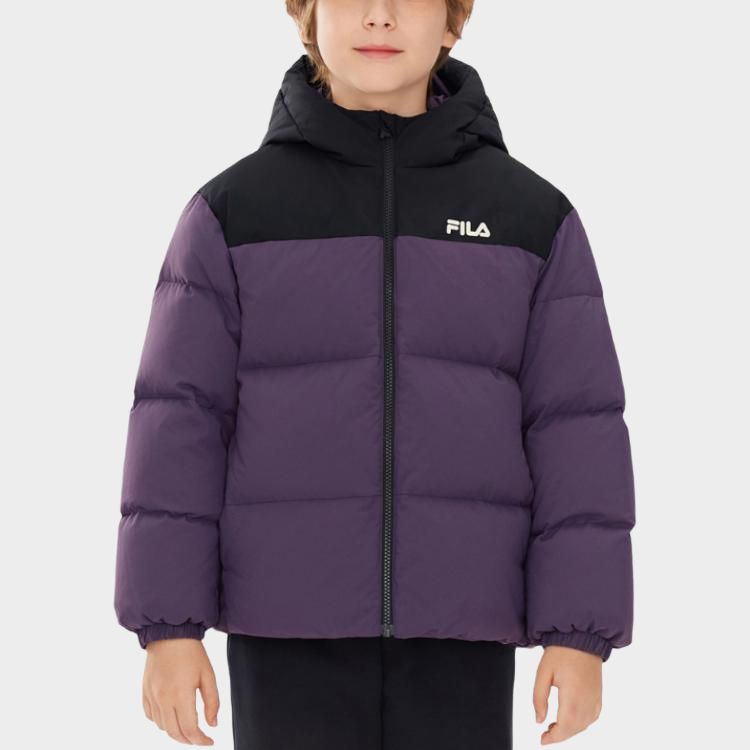 Пуховик FILA KIDS, темно-фиолетовый — фото 2