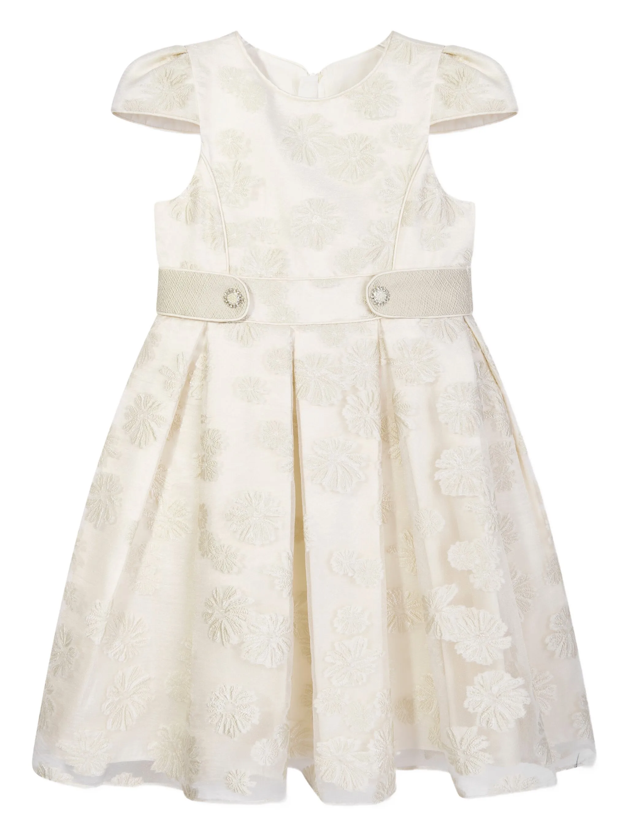Платье с цветочной вышивкой и плиссировкой Dress & Fleur, бежевый — фото 2
