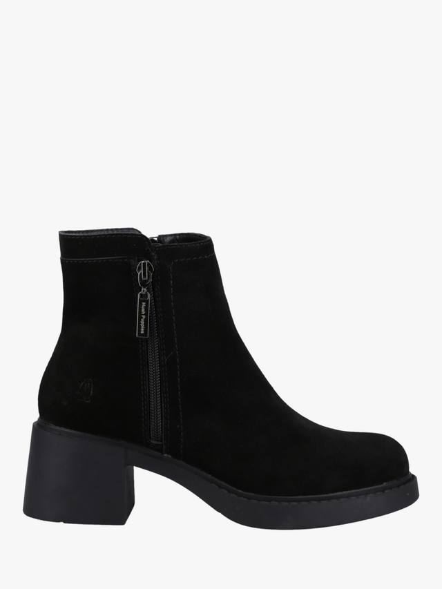 Ботильоны Adele на квадратном каблуке из замши Hush Puppies, Black
