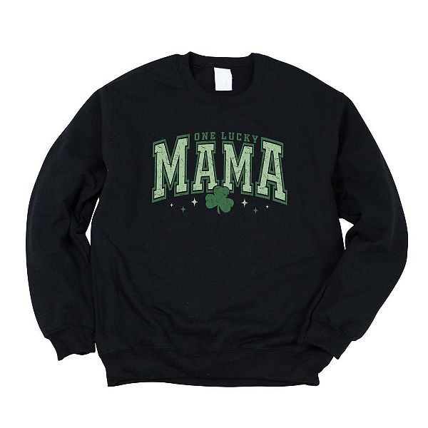 

Свитшот Lucky Mama Varsity Clover Simply Sage Market, Midnight