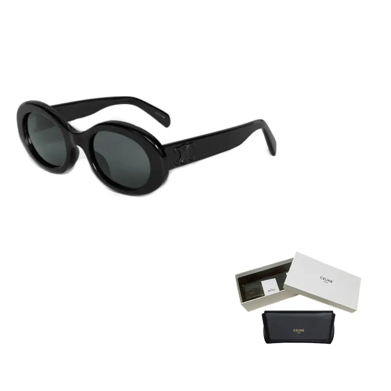 

CELINE Овальные солнцезащитные очки в рамке, Black