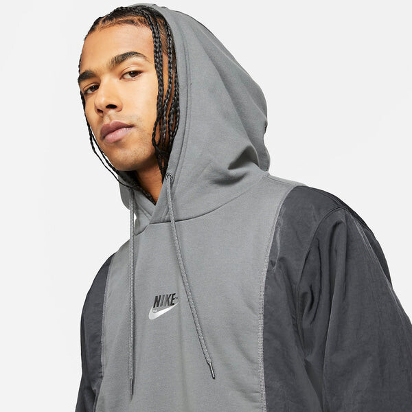 Куртка Nike Sportswear Hoodie 'Grey Black', серый — фото 2