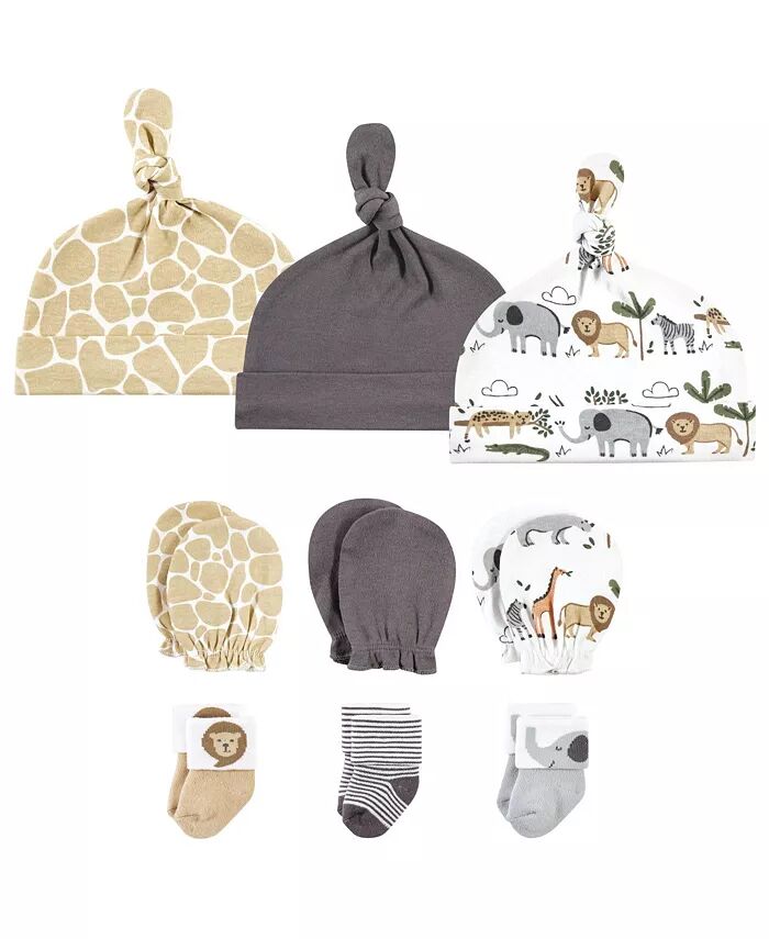 

Комплект из шапок, варежек и носков для мальчиков Hudson Unisex, Safari, 0-6 месяцев Hudson Baby, коричневый/бежевый