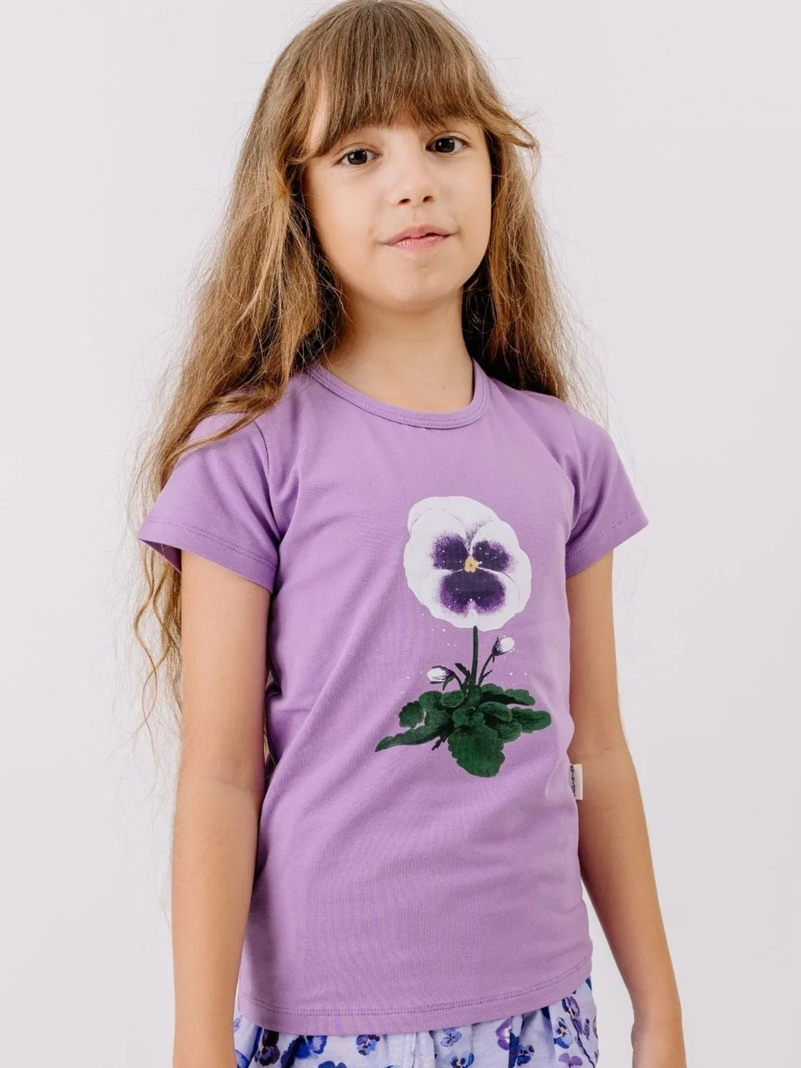 Футболка 'Walkiddy - Purple Violas T-Shirt' Walkiddy, Lilac — фото 2