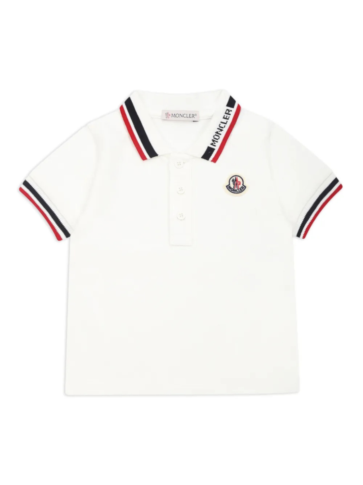 

Рубашка поло с короткими рукавами Moncler Enfant, белый