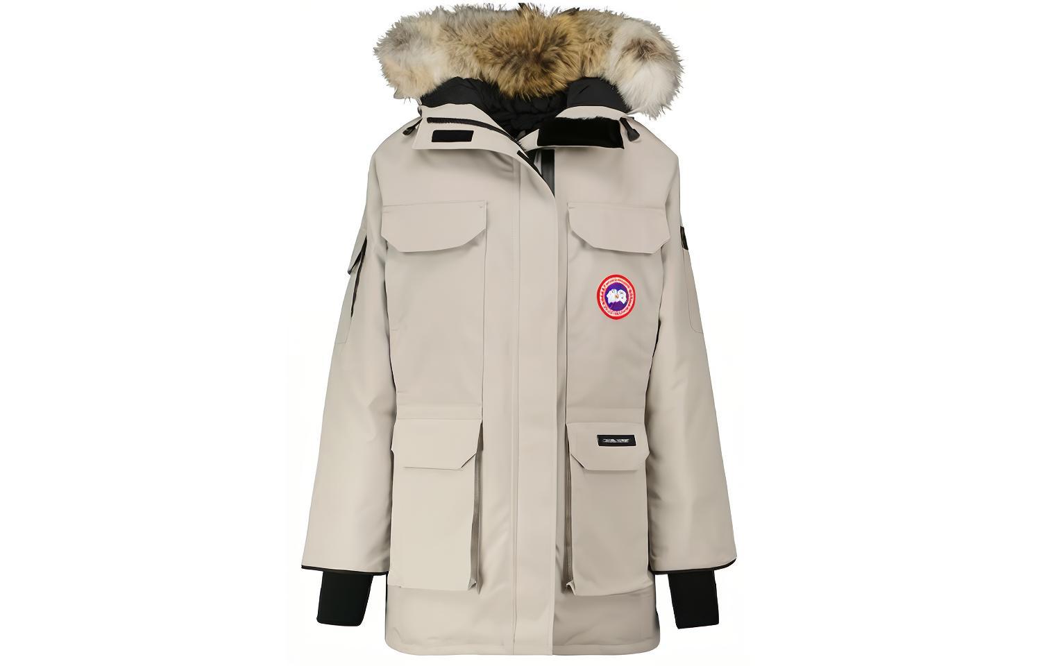 Canada Goose Экспедиционная пуховая куртка зимняя женская лайм серая, Lime Gray — фото 3
