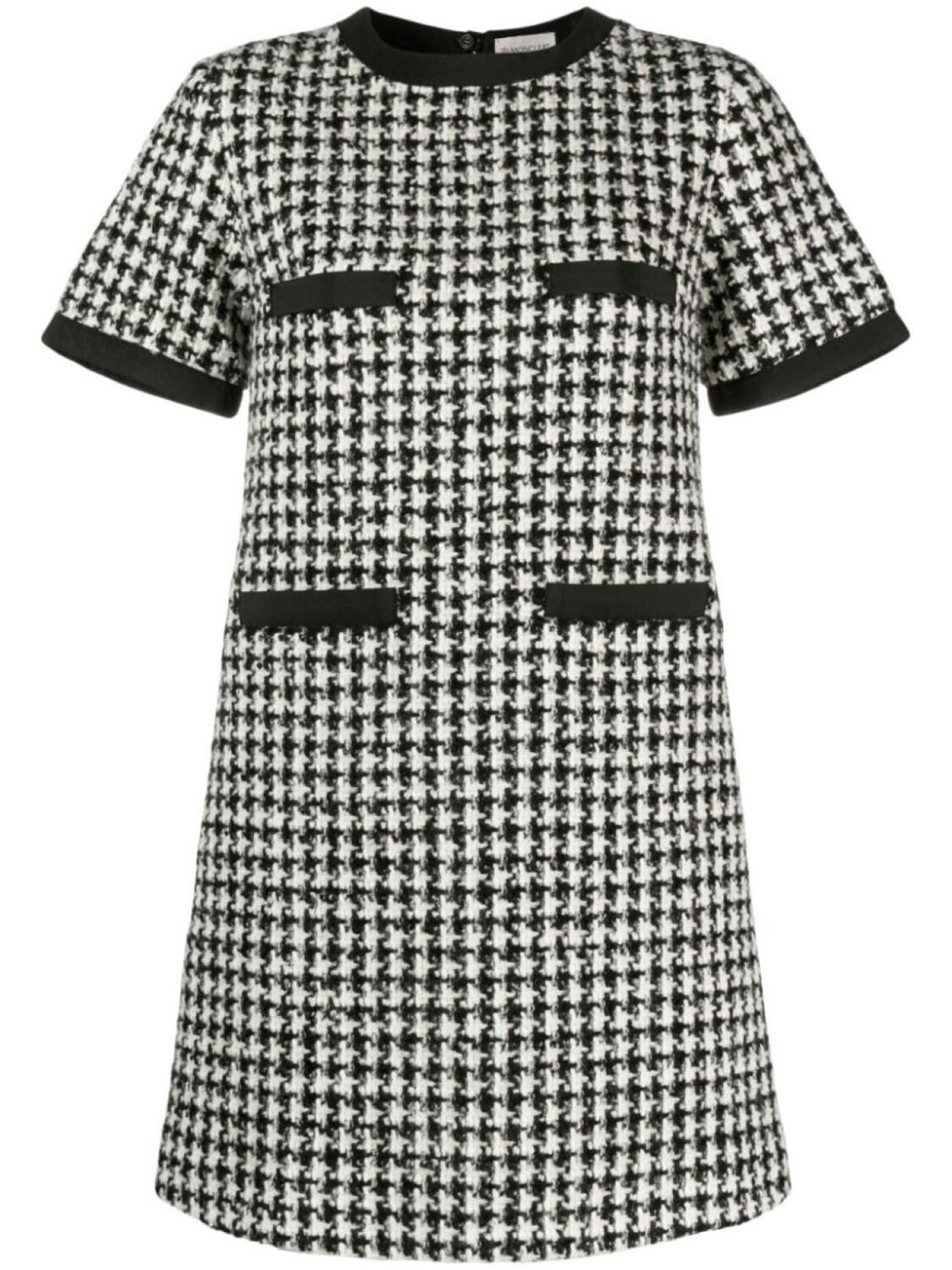 

Moncler платье мини в ломаную клетку, белый