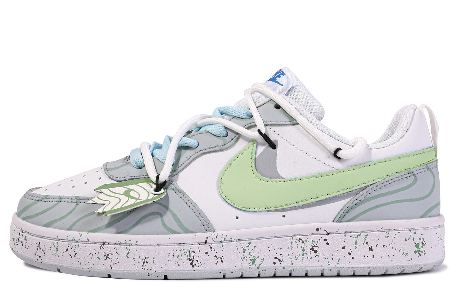 

Кроссовки Nike Court Borough Skateboard Shoes Women's Low-Top Green White