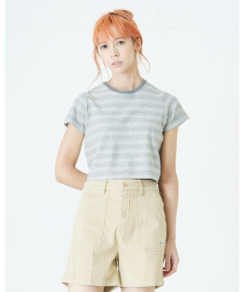 

Футболка с коротким рукавом, полосатая, из хлопка и льна, DESIGN TEE/BANKS