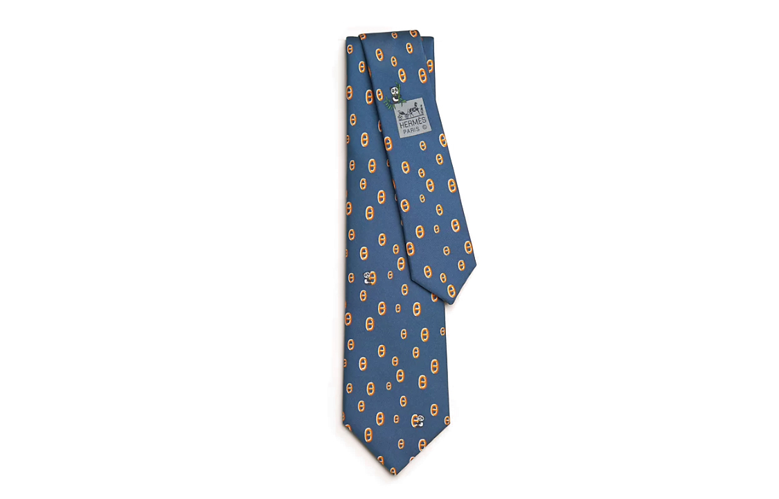 

HERMES Мужской галстук, Marine Blue