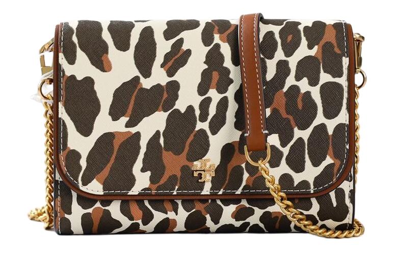 

TORY BURCH Сумка через плечо Эмерсон с кожаными вставками, Brown