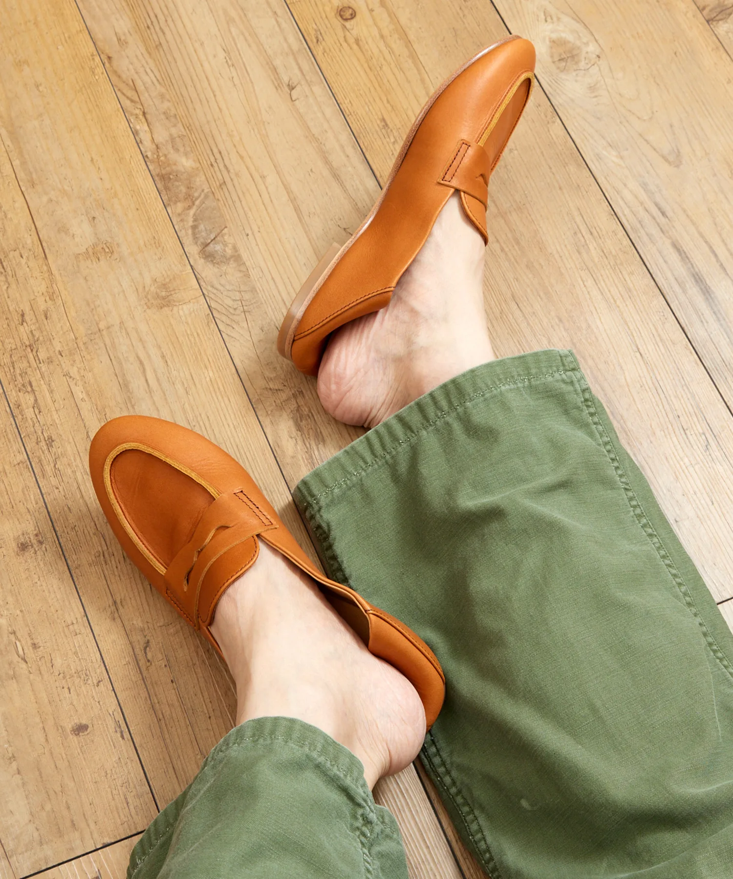 Мужские лоферы из натуральной кожи 2way loafers PADRONE ARCOLLETTA camel