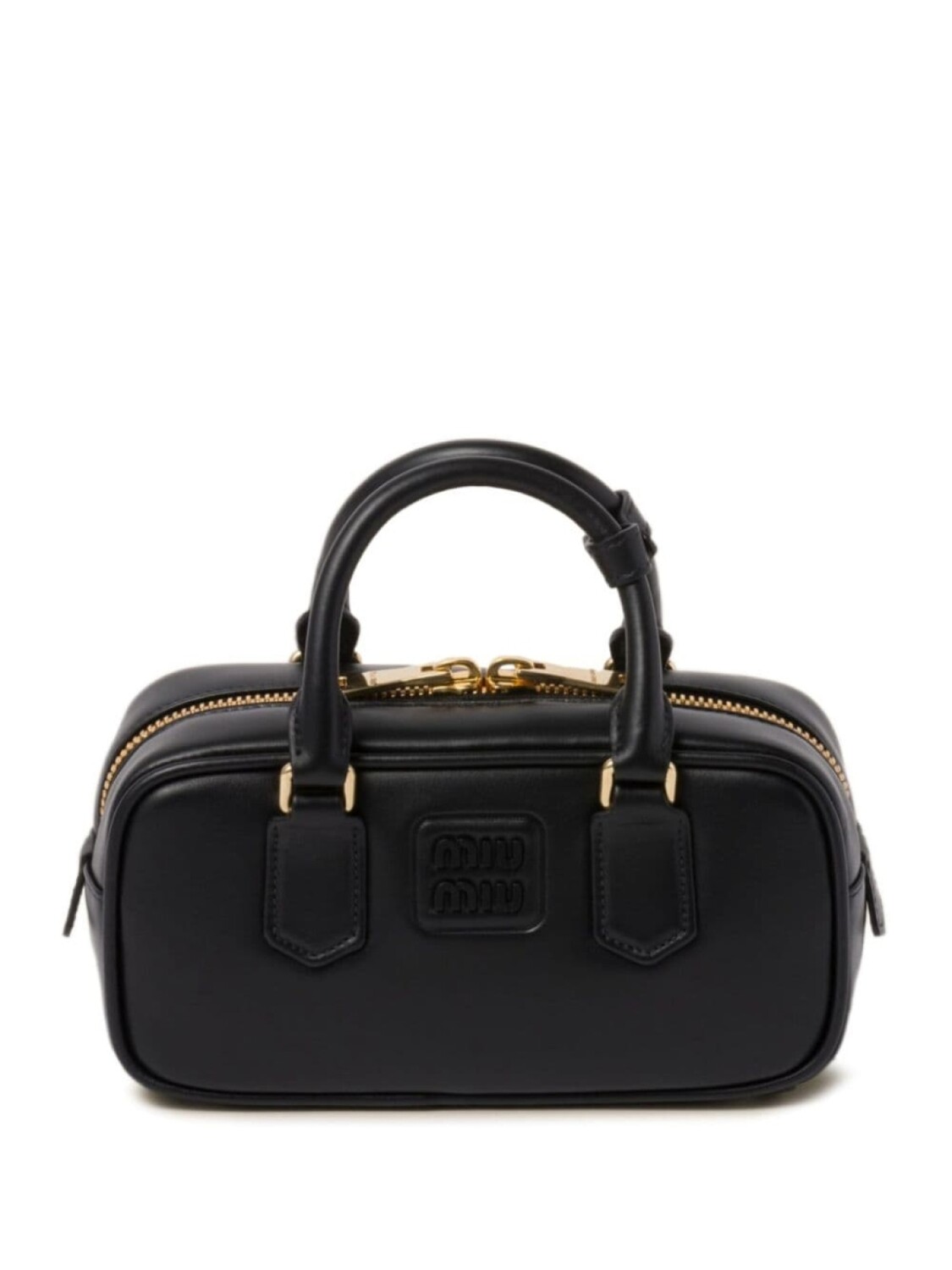 

Мини-сумка Miu Miu с логотипом, черный