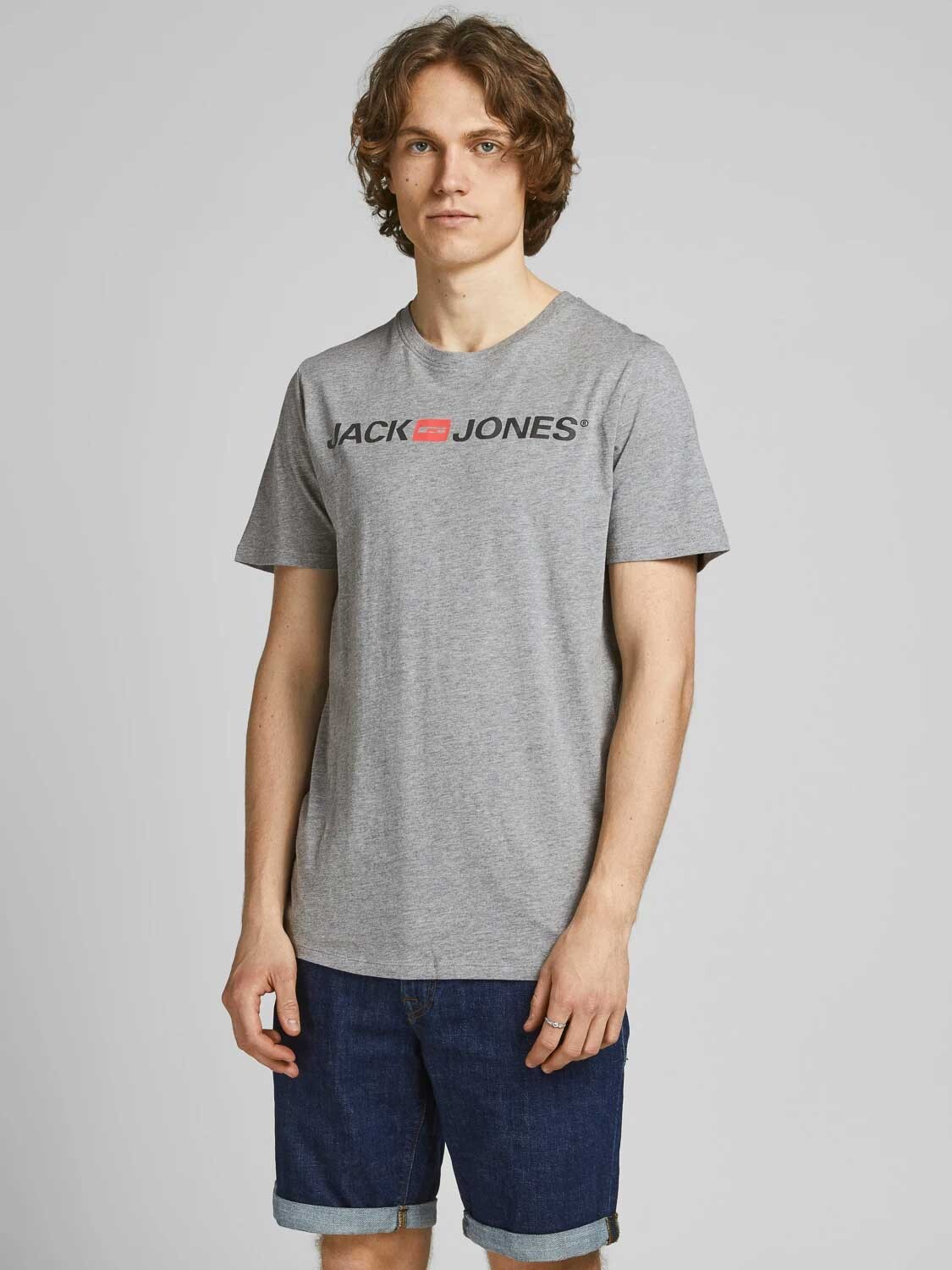 

Футболка Jack & Jones CORP LOGO, серый