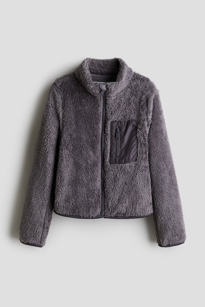 

Куртка из плюшевого флиса H&M, серый