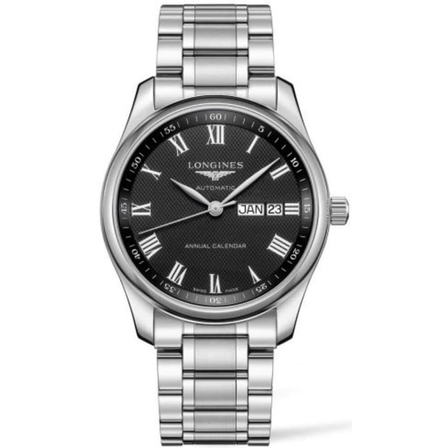 

Longines Master Collection Автоматические мужские часы из нержавеющей стали с черным циферблатом 40 мм L2.910.4.51.6