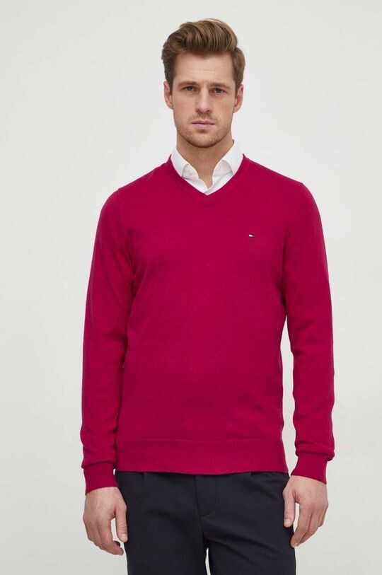 

Хлопковый свитер Tommy Hilfiger, бордовый