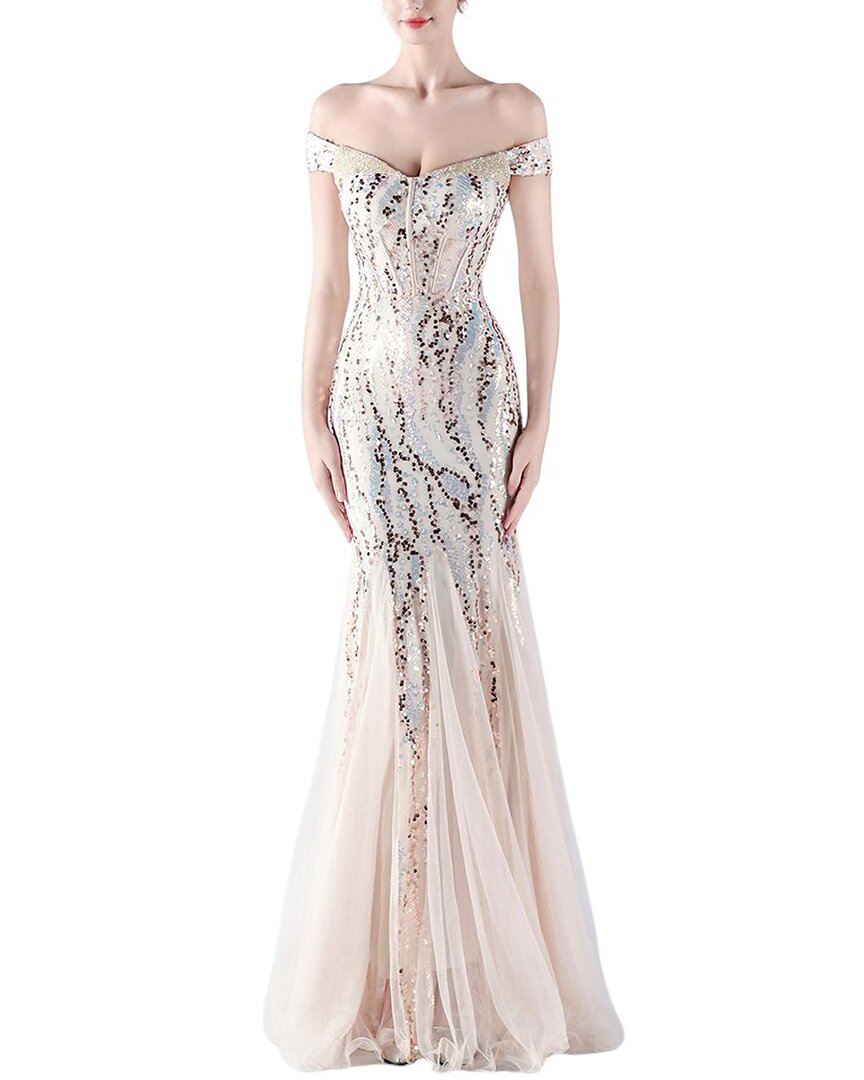 

KALINNU Макси-платье, золотой