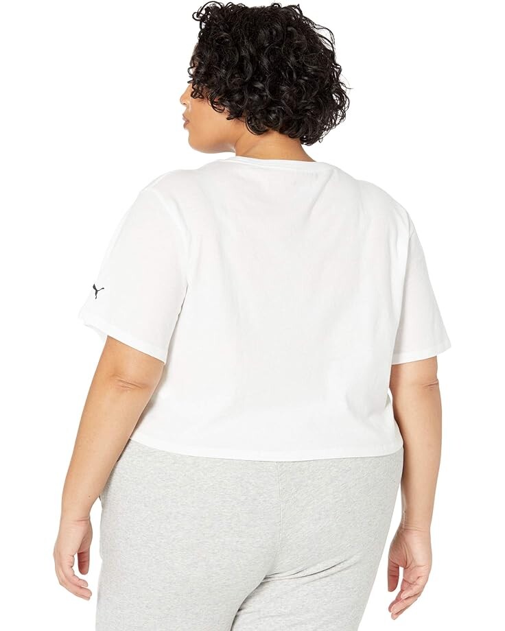 

Футболка PUMA Plus Size Essential Cropped Logo Tee, цвет Puma White