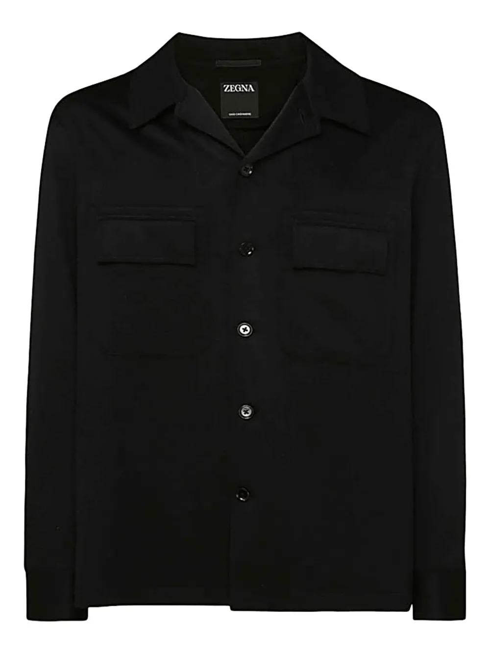 

Куртка с двумя карманами и застежкой на пуговицы Zegna, черный