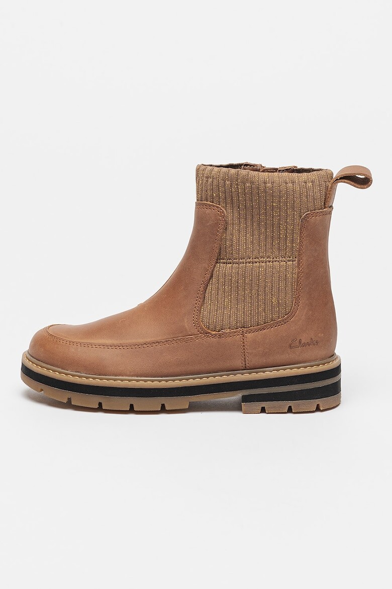 

Кожаные сапоги «Прага» с синтетикой Clarks, коричневый
