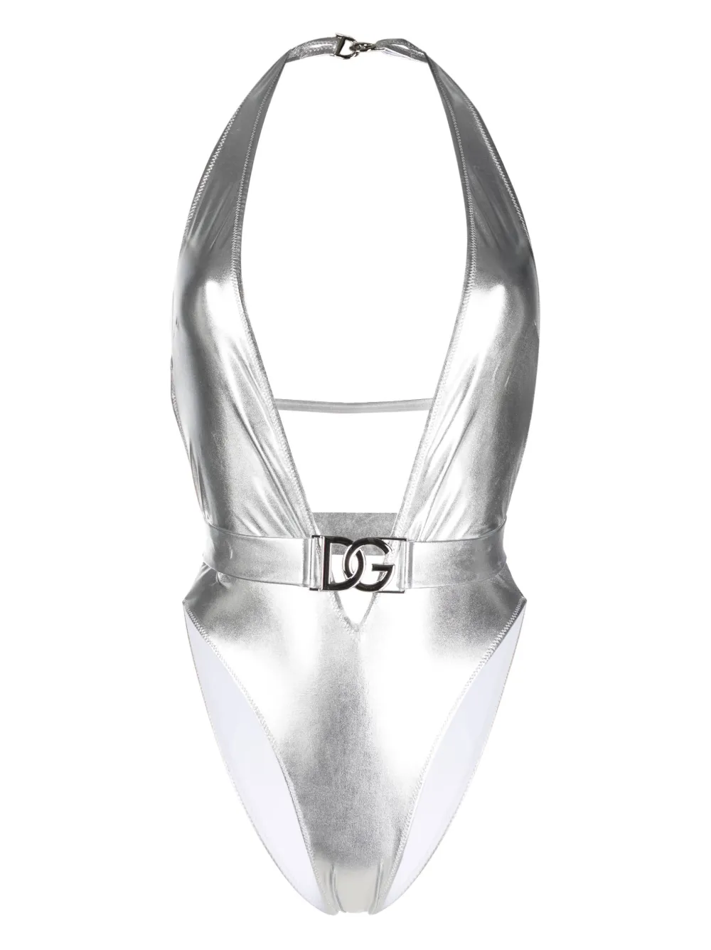 

Купальник с логотипом DOLCE & GABBANA, серебряный