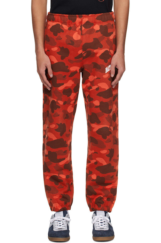 

Камуфляжные спортивные штаны Color Bape, красный