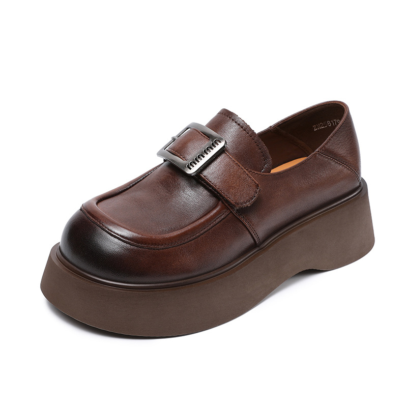 Devanro Коричневые лоферы женские, цвет Brown