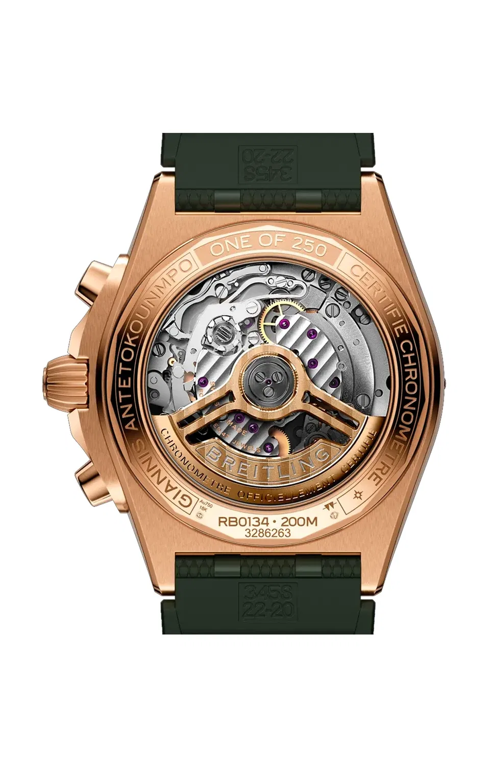 CHRONOMAT B01 42 GIANNIS ANTETOKOUNMPO ЛИМИТИРОВАННАЯ СЕРИЯ - RB01344A1L1S1 BREITLING, золотой — фото 2