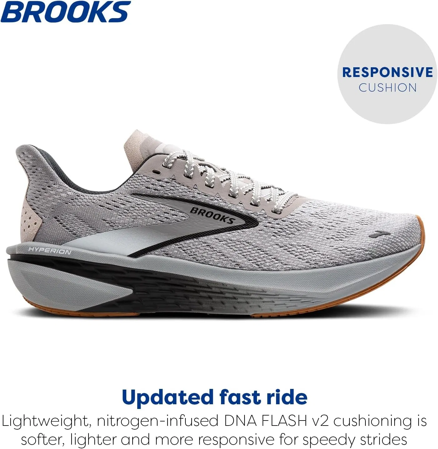 Мужские кроссовки Brooks Hyperion 2, белый/черный — фото 2