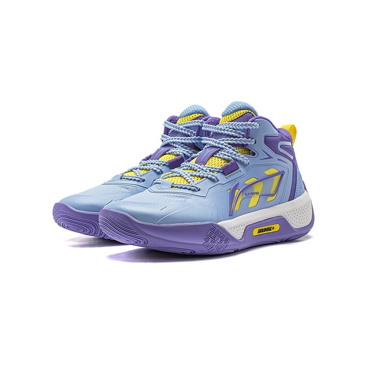 Детские баскетбольные кроссовки Sky Shadow V1 GS Low-top Purple Lining Young, цвет New Aurora Blue/Flower Basket Purple — фото 2