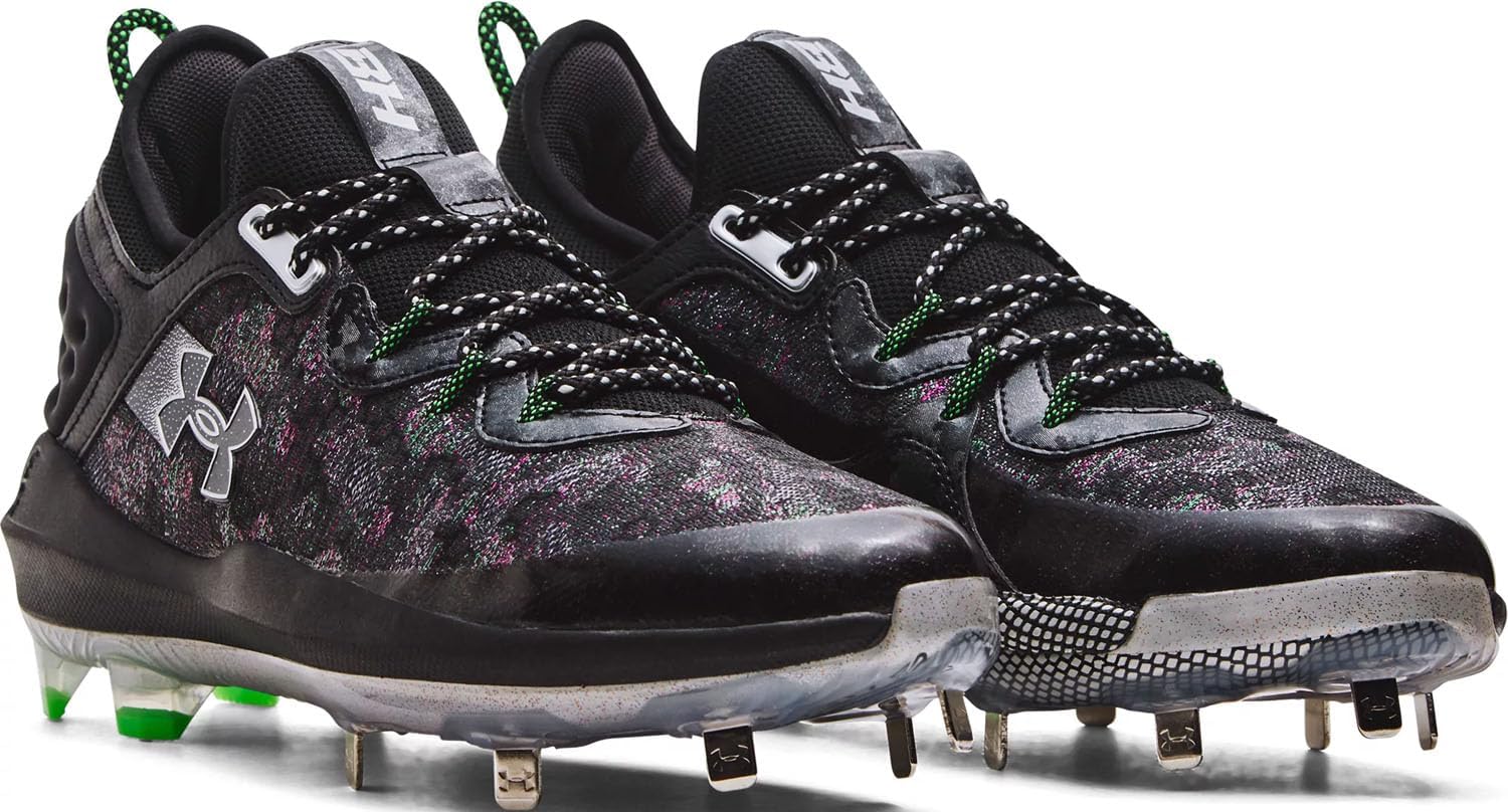 Under Armour мужские бейсбольные бутсы UA Harper 8 Low ST - высокая энергоотдача и максимальное сцепление, Black/Metallic Silver - 001 — фото 4