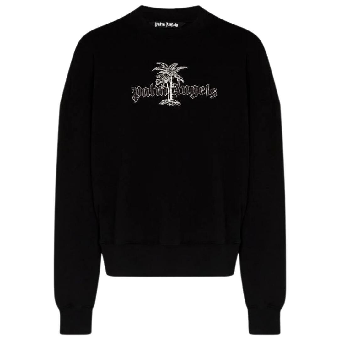 

Черный свитер с логотипом Crew Palm Angels, черный
