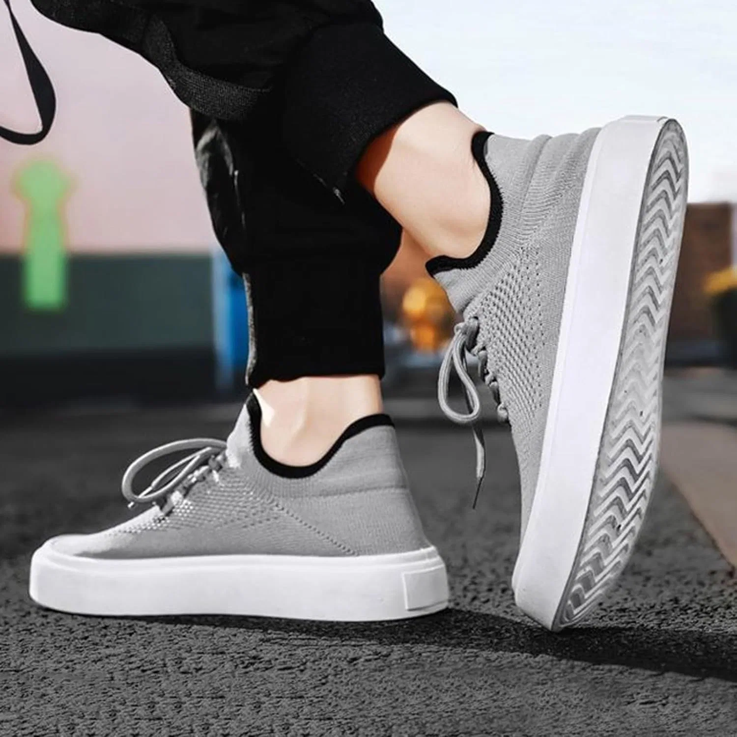 Туфли-лоферы для мужчин Steel Toe, Grey — фото 4